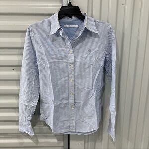 Tommy Hilfiger Light Blue Striped Casual Shirt